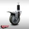 Service Caster 4'' SS Gray Poly Swivel 1-1/4'' Expanding Stem Caster Total Lock Brake SCC-SSEXTTL20S414-PPUB-114 - alternate 3